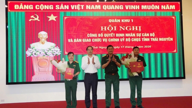 Công bố Quyết định bổ nhiệm Chính ủy Bộ CHQS Thái Nguyên