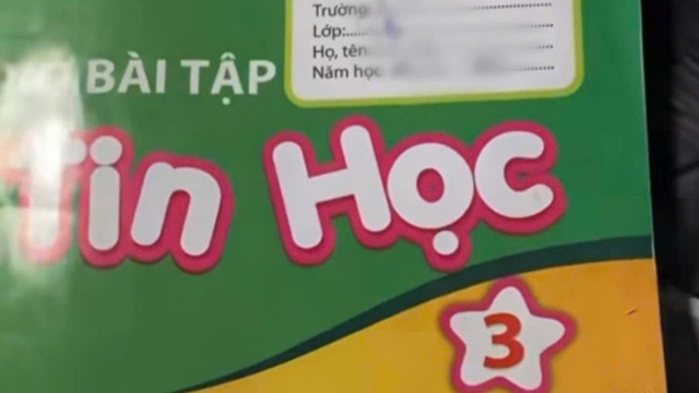 Vở bài tập Tin học lớp 3 in link "web đen": Đơn vị phát hành thông báo khẩn