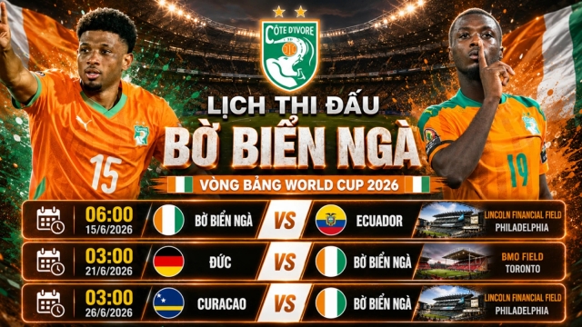 Lịch thi đấu World Cup 2026 của Bờ Biển Ngà: Khát vọng châu Phi