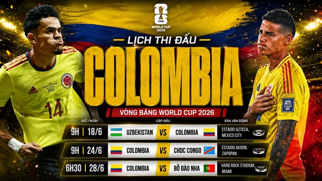 Lịch thi đấu World Cup 2026 của Colombia: Đội bóng Nam Mỹ đóng vai kẻ thách thức