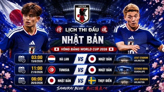 Lịch thi đấu World Cup 2026 của Nhật Bản: Vượt qua "cơn bão" chấn thương
