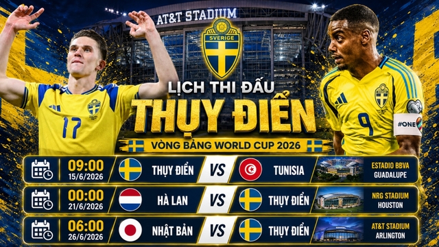Lịch thi đấu World Cup 2026 của Thụy Điển: Cơ hội nào cho đội bóng Bắc Âu?