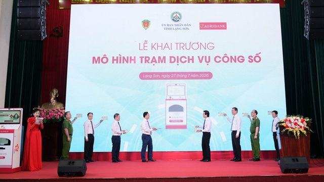 Agribank đồng hành cùng tỉnh Lạng Sơn ra mắt Trạm dịch vụ công số