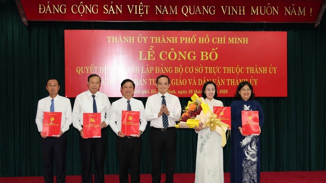 TP.HCM thành lập 2 đảng bộ trực thuộc Thành ủy