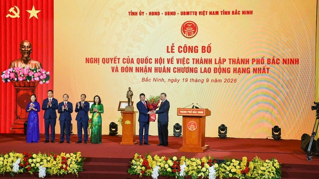 Tổng Bí thư, Chủ tịch nước Tô Lâm dự lễ công bố thành lập thành phố Bắc Ninh
