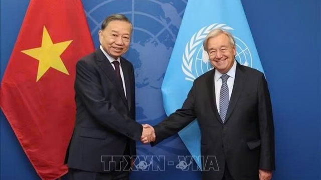Tổng Bí thư, Chủ tịch nước Tô Lâm gặp Tổng Thư ký Liên hợp quốc António Guterres