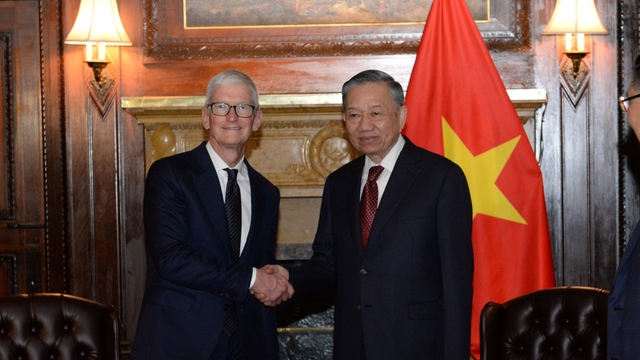 Tổng Bí thư, Chủ tịch nước Tô Lâm tiếp lãnh đạo Tập đoàn Apple