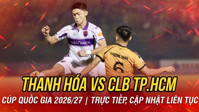 Trực tiếp Thanh Hóa 0-1 CLB TP.HCM: Hiệp 2 bắt đầu