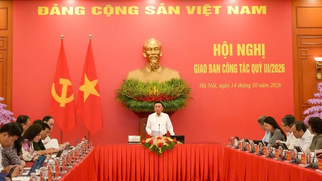 Thường trực Ban Bí thư Trần Cẩm Tú chủ trì Hội nghị giao ban quý III/2026
