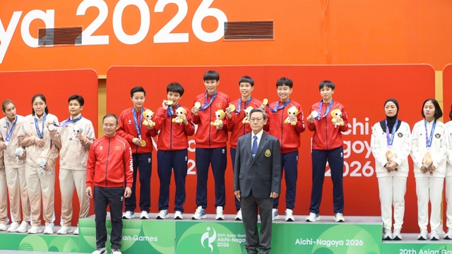 Đội tuyển cầu mây nữ Việt Nam vỡ oà cảm xúc với tấm HCV tại ASIAD 2026