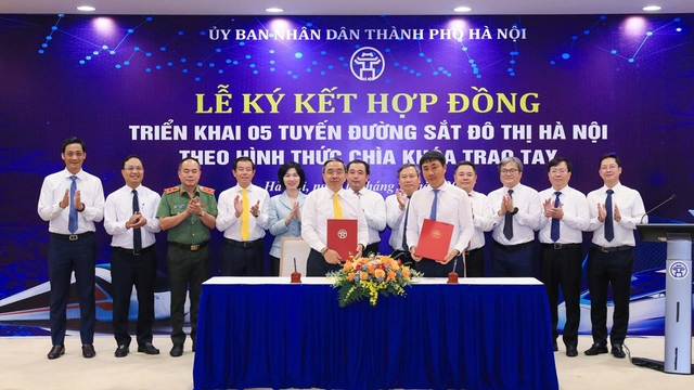 Hà Nội ký hợp đồng thực hiện 5 tuyến đường sắt đô thị, hoàn thành trước 31/12/2030