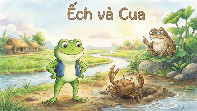 Truyện ngụ ngôn: "Ếch và Cua"
