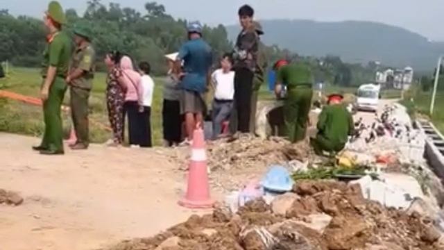 Nam thanh niên tử vong dưới mương nước đang thi công ở Lập Thạch, Phú Thọ