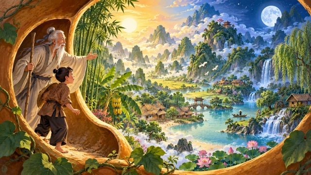 Truyện cổ tích Việt Nam: “Bầu tiên và gậy rút”