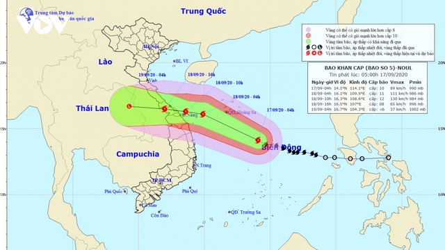 Storm Noul to bring heavy rain from September 17 afternoon