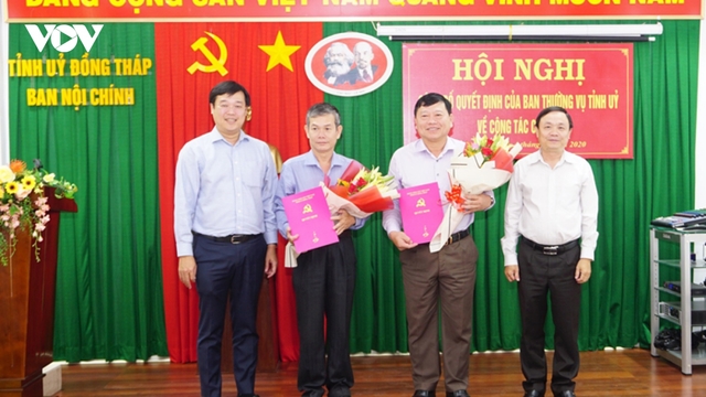 Đồng Tháp có tân Trưởng Ban Nội chính và Trưởng Ban Tổ chức tỉnh ủy