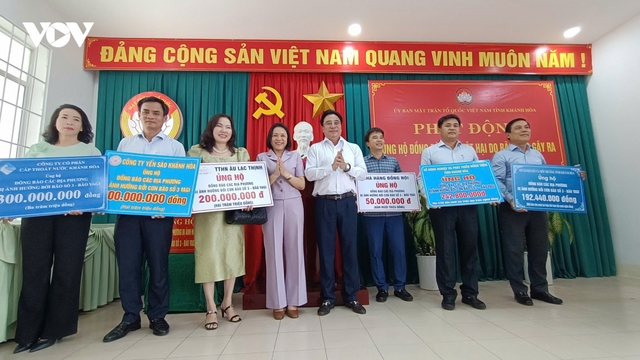 Khánh Hòa quyên góp được thêm 9,8 tỷ đồng ủng hộ đồng bào miền Bắc