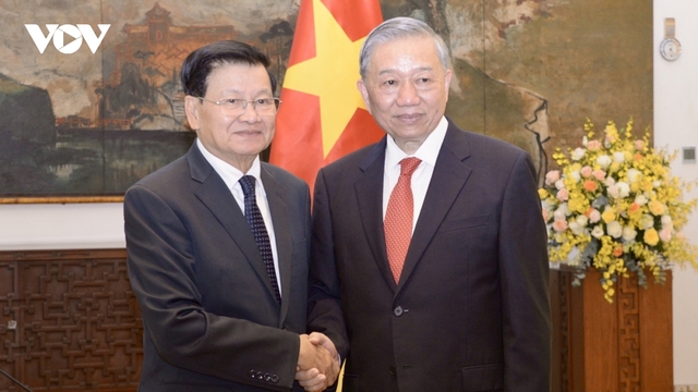 Tổng Bí thư Tô Lâm hội kiến Tổng Bí thư, Chủ tịch nước Lào Thongloun Sisoulith