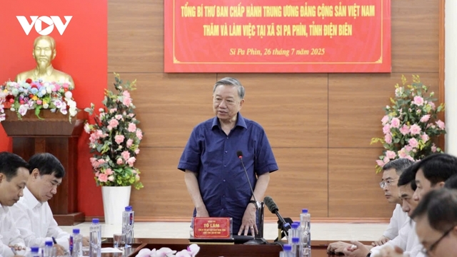 Tổng Bí thư Tô Lâm làm việc với chính quyền xã vùng biên giới tỉnh Điện Biên