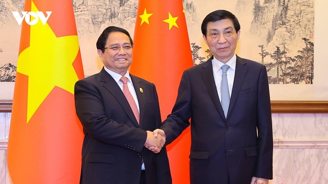 Thủ tướng Phạm Minh Chính hội kiến Chủ tịch Chính hiệp toàn quốc Trung Quốc