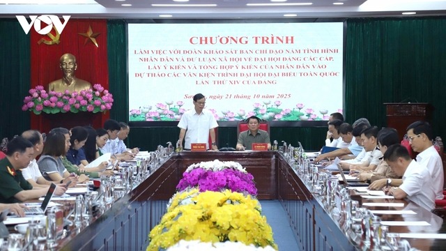 Khảo sát nắm tình hình nhân dân về Đại hội Đảng các cấp tại tỉnh Sơn La