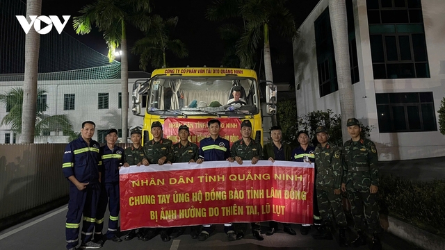 Quảng Ninh chi viện khẩn cấp 45 tấn hàng cứu trợ đến đồng bào Lâm Đồng