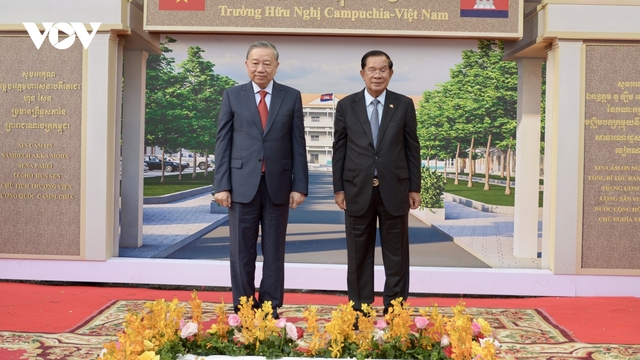 Tổng Bí thư Tô Lâm dự lễ khởi công Trường Hữu nghị Campuchia - Việt Nam