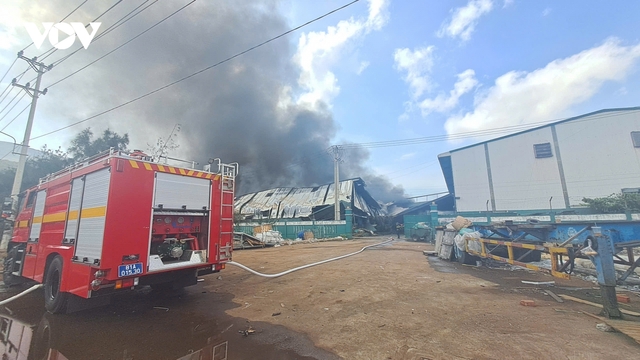 Kịp thời khống chế vụ cháy lớn tại Khu kinh tế Nhơn Hội, Gia Lai