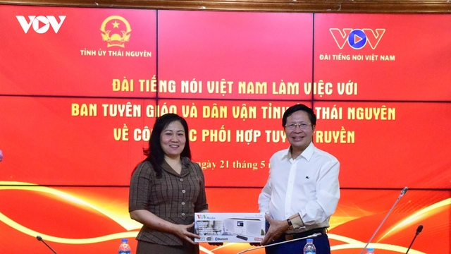 Đài Tiếng nói Việt Nam làm việc với Ban Tuyên giáo và Dân vận Tỉnh ủy Thái Nguyên
