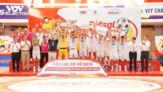 Thái Sơn Bắc vô địch giải Futsal HDBank VĐQG 2026