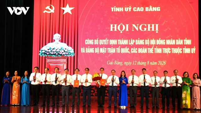 Công bố quyết định thành lập Đảng bộ HĐND tỉnh Cao Bằng