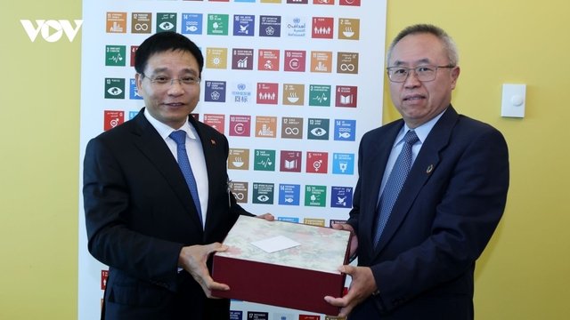 Phó Thủ tướng Nguyễn Văn Thắng gặp Phó Tổng Thư ký Liên hợp quốc Li Junhua