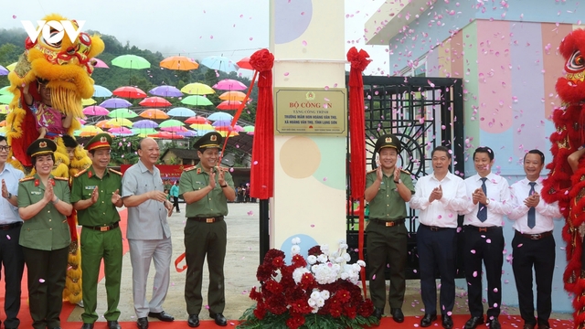 Bộ Công an khánh thành Trường mầm non Hoàng Văn Thụ tại tỉnh Lạng Sơn
