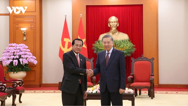 Tổng Bí thư, Chủ tịch nước Tô Lâm tiếp Chủ nhiệm Ban Kiểm tra Trung ương Lào
