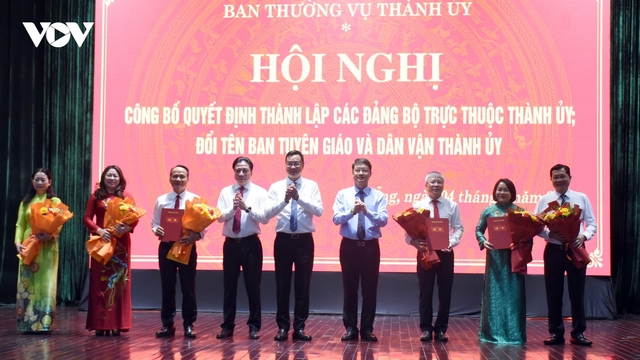 Thành lập 2 Đảng bộ trực thuộc Thành ủy Đà Nẵng