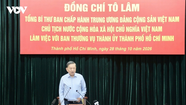 Tổng Bí thư, Chủ tịch nước Tô Lâm làm việc với Ban Thường vụ Thành ủy TP.HCM