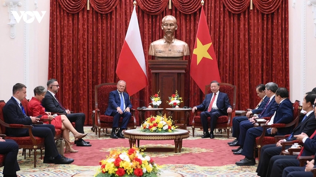 Tổng Bí thư, Chủ tịch nước Tô Lâm tiếp Thủ tướng Cộng hòa Ba Lan Donald Tusk