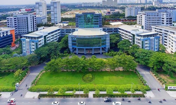 An aerial view of Ton Duc Thang University's main campus in Ho Chi Minh City's District 7. Photo courtesy of Ton Duc Thang University.
