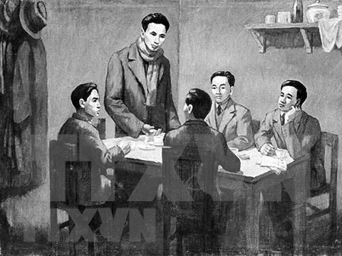 Nguyen Ai Quoc (pseudonym of President Ho Chi Minh) chairs a conference on uniting communist parties into a single party organisation, the Vietnamese Communist Party, January 6 - February 2, 1930 (Photo: Archives/VNA)