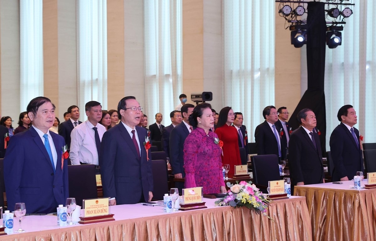 NA leaders attend the fourth Patriotism Emulation Congress of the NA Office in Hanoi on September 22. (Photo: VNA)