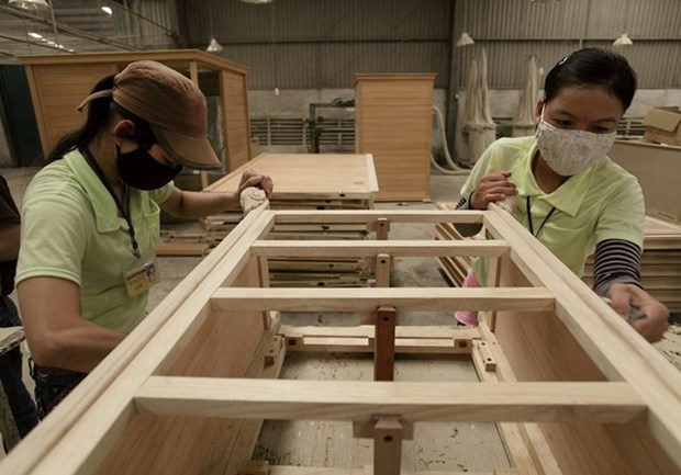 Vietnam's export value of timber and wooden products stood at US$7.3 billion in the first eight months of this year.( Photo daidoanket.vn)