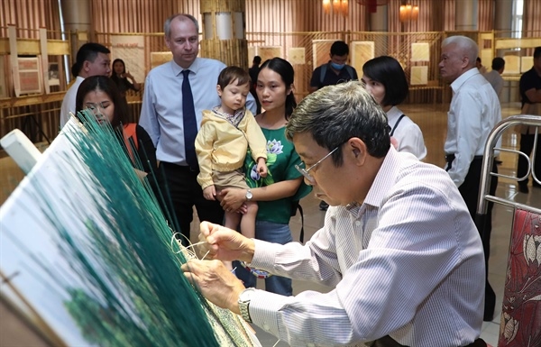 A performance put on by an artisan in Chuong My district of Hanoi