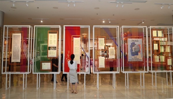 Documents and items relating to Vietnamese craft villages are put on display.