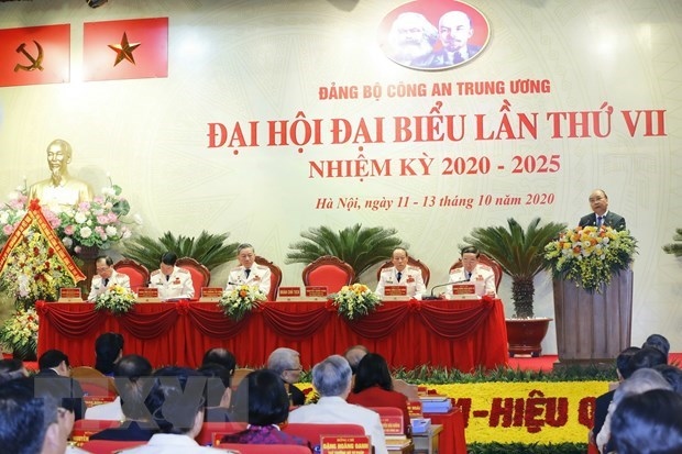 Prime Minister Nguyen Xuan Phuc addresses Central Public Security Party Organisation’s 7th Congress (Source: VNA)