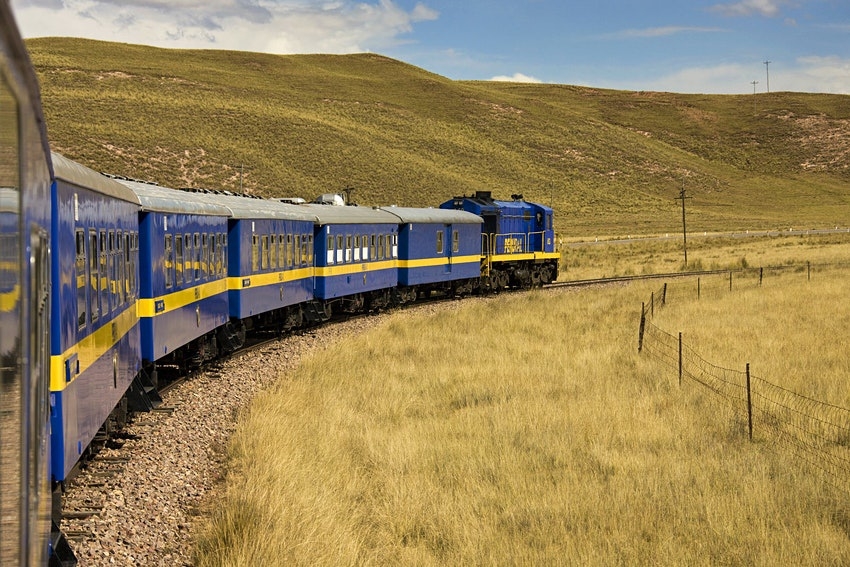 : According to the Lonely Planet article, between drinks in the bar and enjoying entertainment such as fine food in the restaurant, passengers aboard PeruRail’s Lake Titicaca train are able to view the sites from an open-air observatory car. The journey takes guests across the epic Peruvian plains, passing by hardy bowler-hatted llama farmers, and through plenty of remote towns and villages.