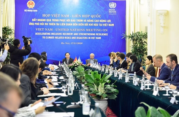 The Vietnam-UN meeting on accelerating inclusive recovery and strengthening resilience to climate-related risk and disasters in Vietnam takes place on November 17 (Photo: VNA)