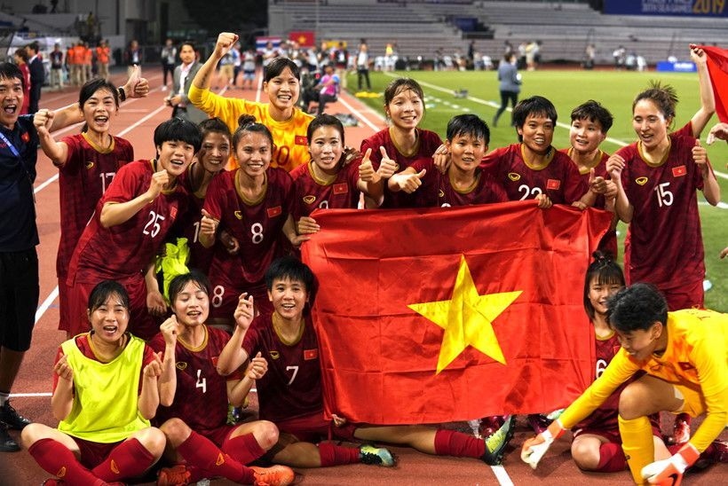 The Vietnamese national women’s football team win a gold medal at the 31st Southeast Asian (SEA) Games in the Philippines in 2019.
