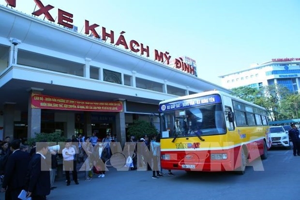 My Dinh bus station is one of the busiest in Hanoi capital. (Photo: VNA)