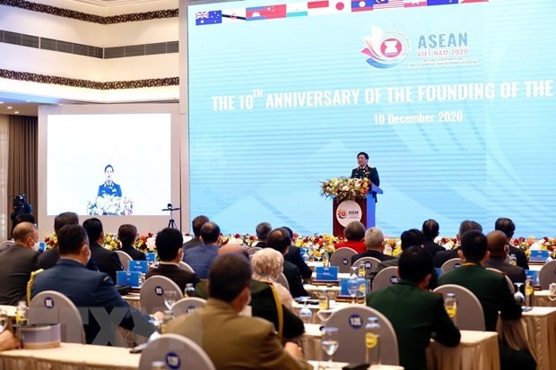 At the ceremony marking the 10th anniversary of the founding of the ADMM-Plus (Photo: VNA)