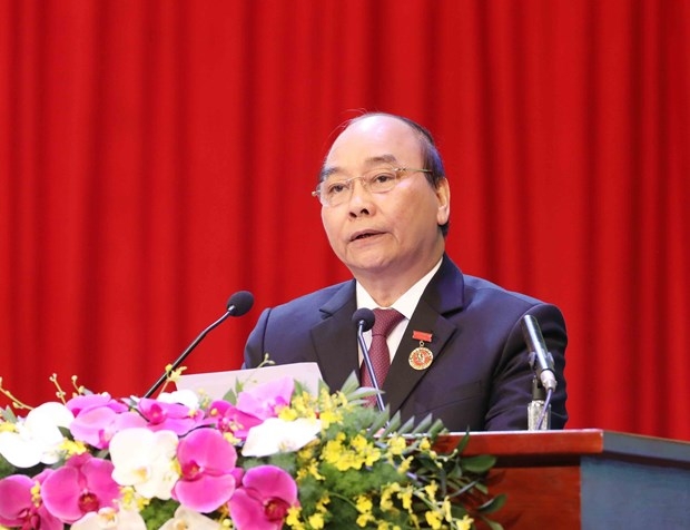 Prime Minister Nguyen Xuan Phuc delivers a speech at the 10th National Patriotic Emulation Congress on December 10 (Photo: VNA)